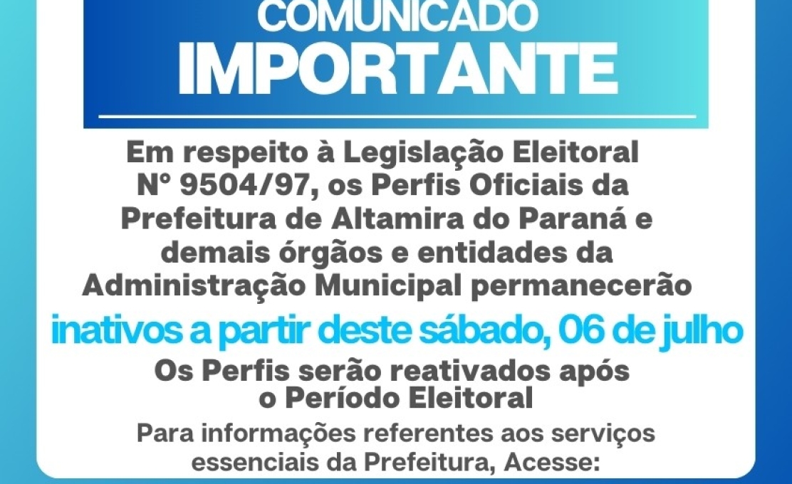 Seguindo a Legislação que garante a lisura do processo, comunicamos que estaremos retornando a...