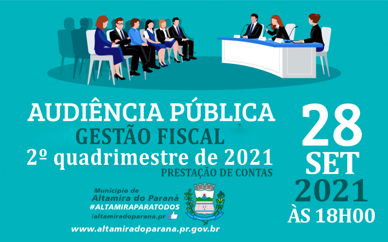 AUDIÊNCIA PÚBLICA PRESTAÇÃO DE CONTAS 2º QUADRIMESTRE DE 2021