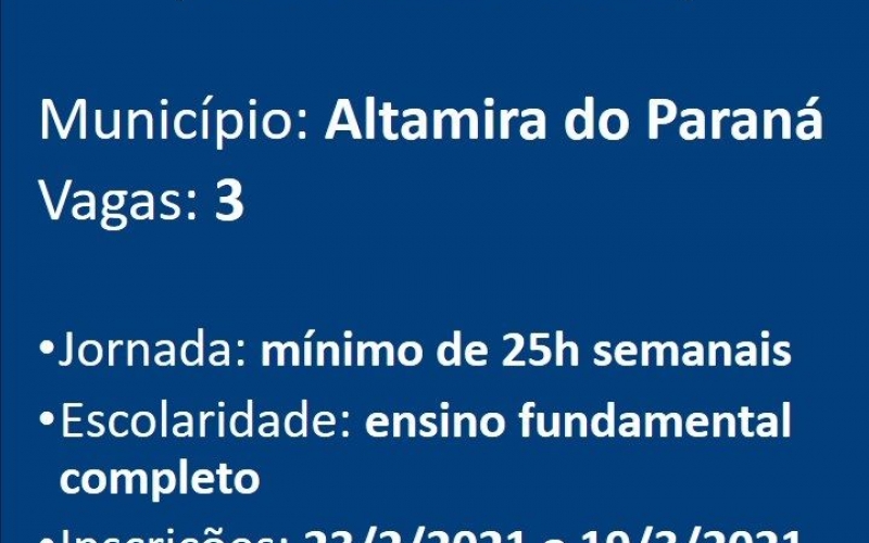 Edital do IBGE para o processo seletivo recenseador em Altamira do Paraná 